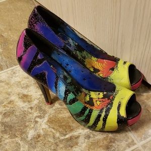 Iron Fist multi colored heels